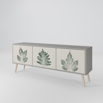 GREEN LEAFY STAMPS Třídveřový TV stolek