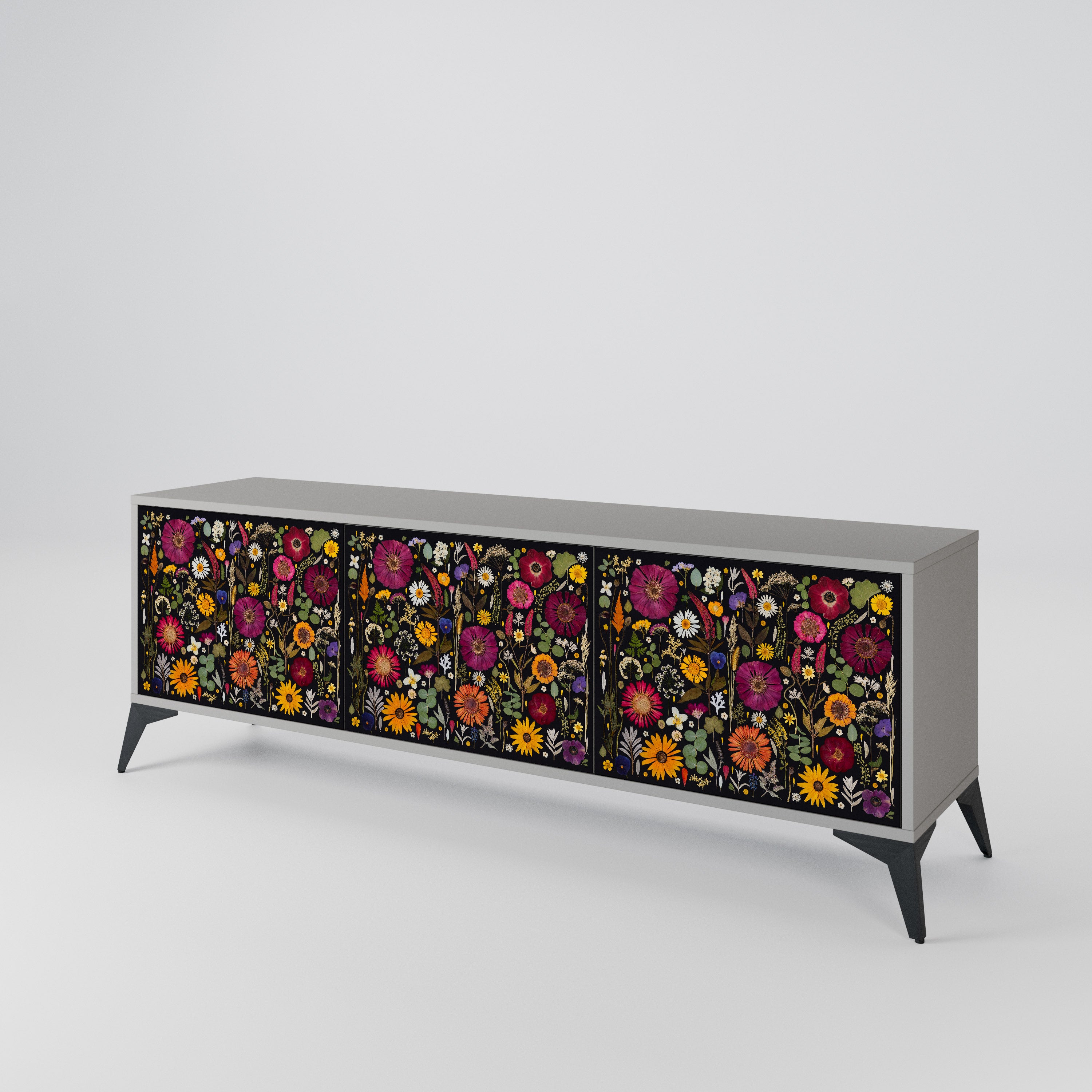 MIDNIGHT GARDEN 3-Door TV Cabinet
