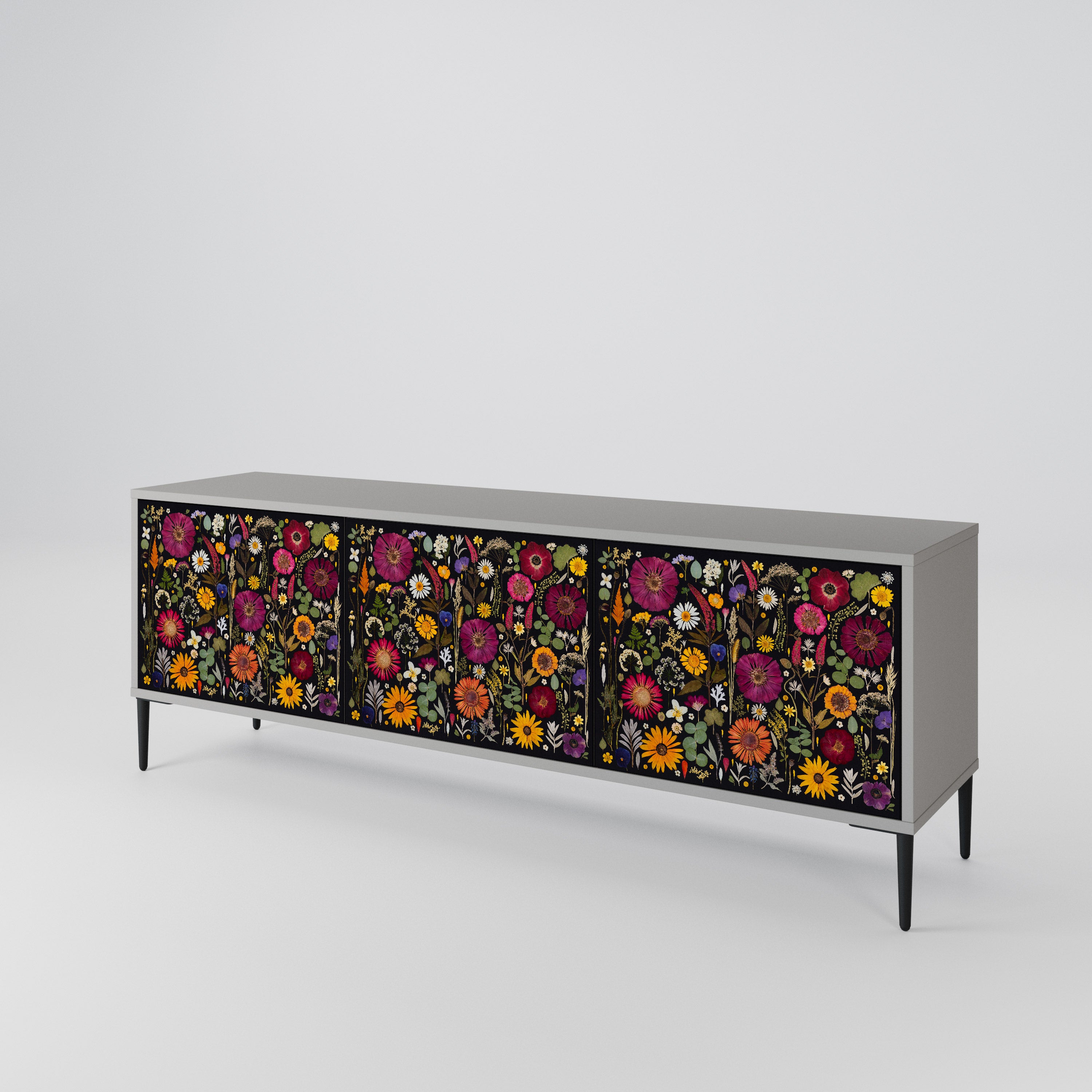 MIDNIGHT GARDEN 3-Door TV Cabinet