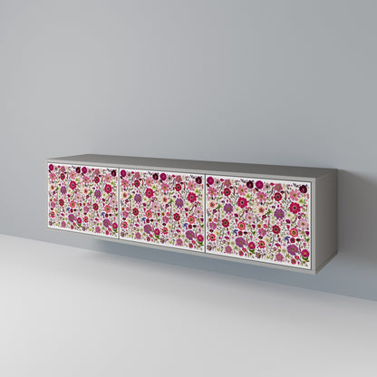 PETAL GARDEN Třídveřový TV stolek