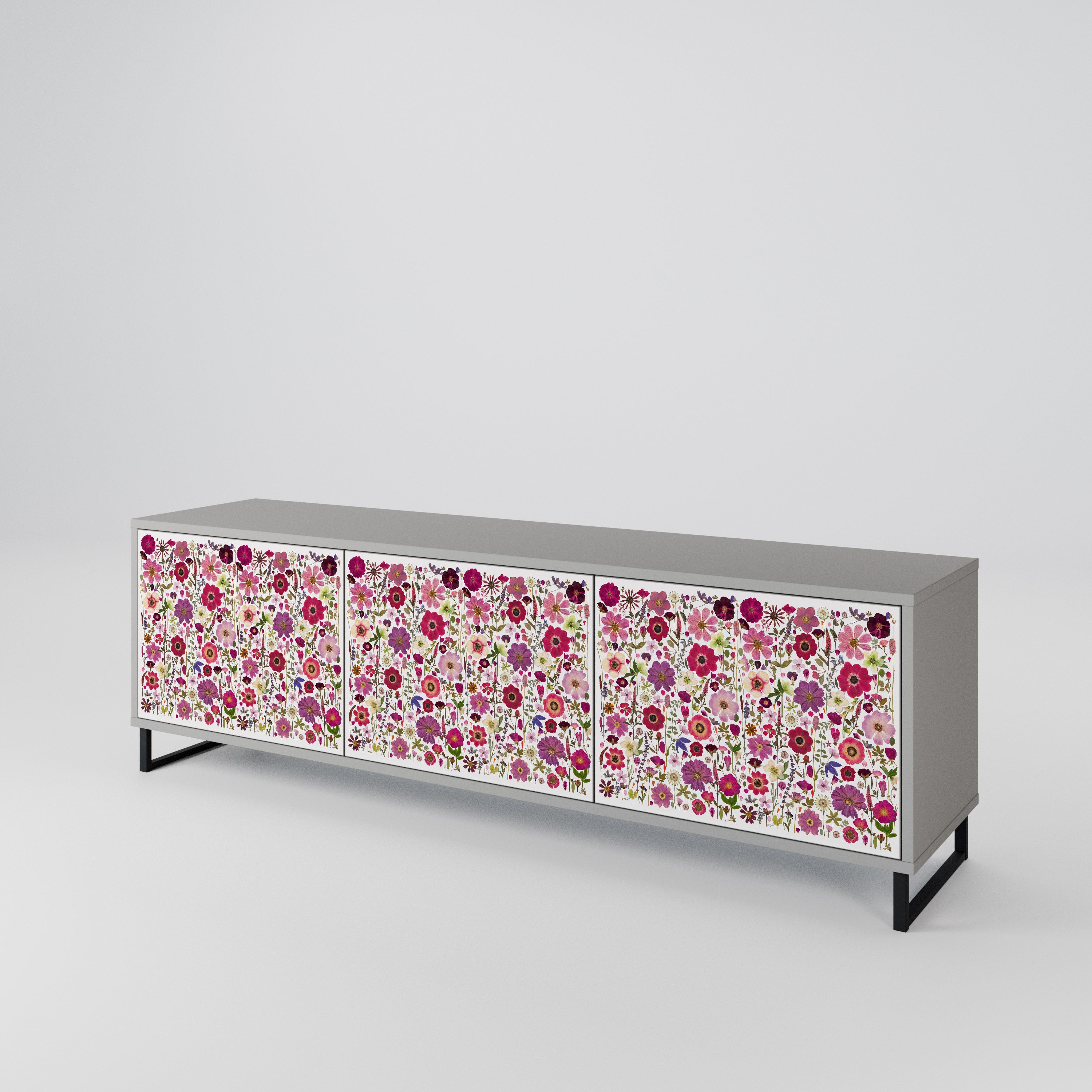 PETAL GARDEN 3-Door TV Cabinet