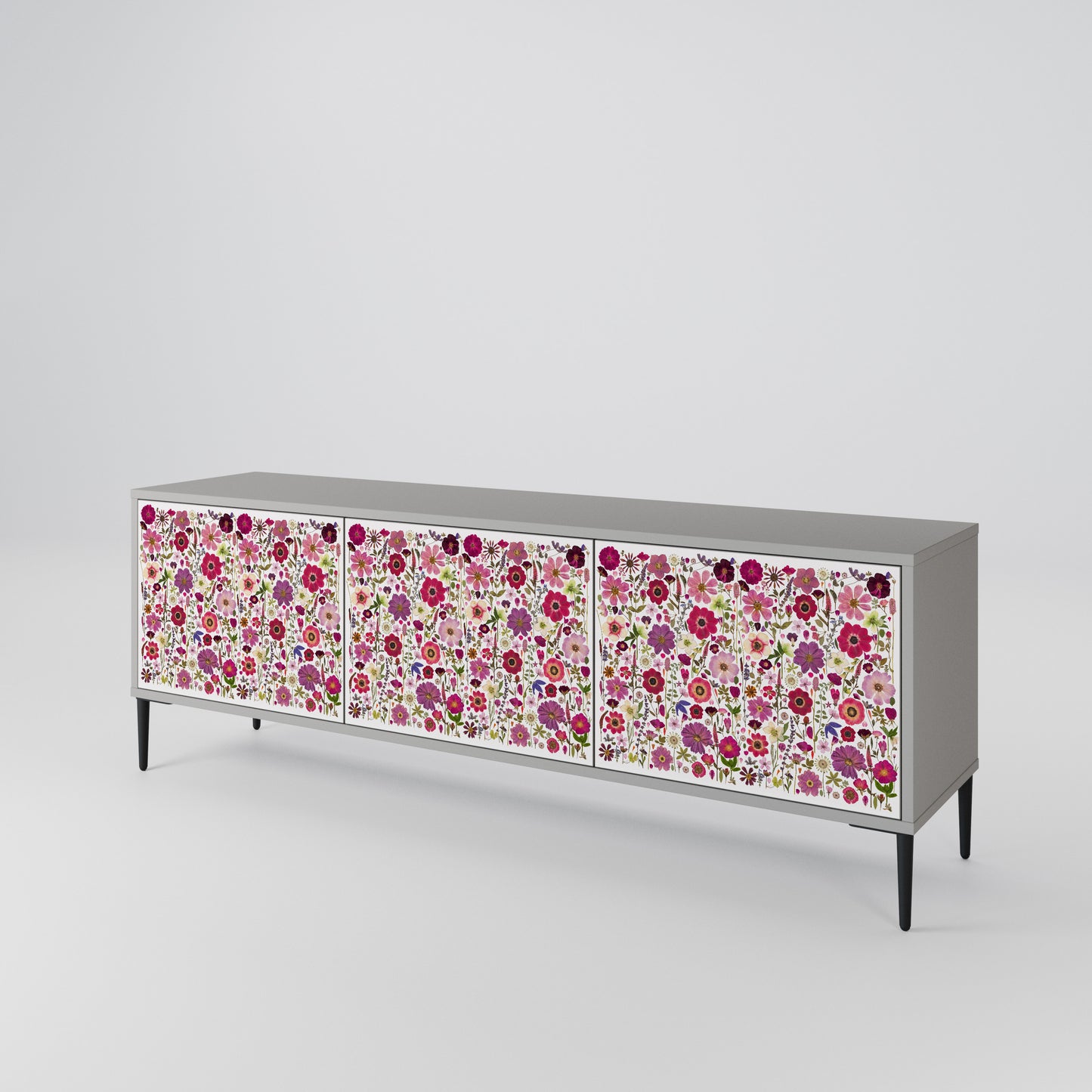 PETAL GARDEN Třídveřový TV stolek