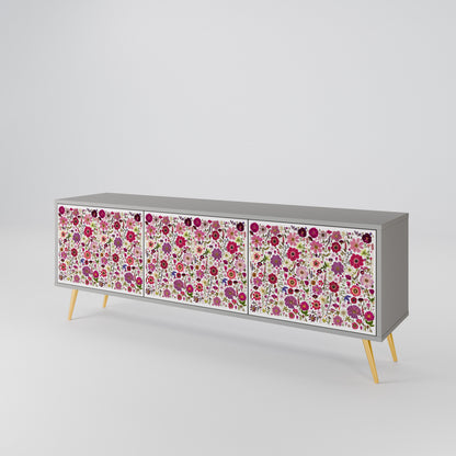 PETAL GARDEN Třídveřový TV stolek
