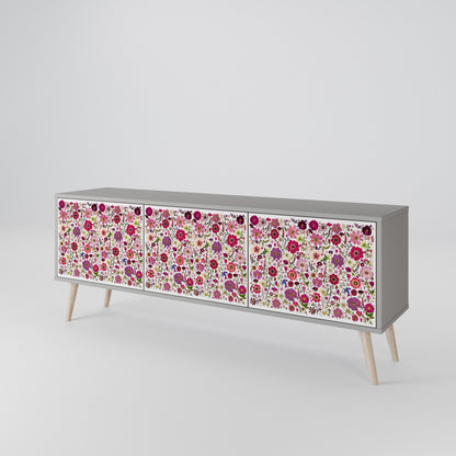 PETAL GARDEN Třídveřový TV stolek