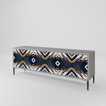 ARTFUL GEOMETRY Třídveřový TV stolek