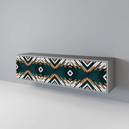 ARTISTIC GEOMETRY Třídveřový TV stolek