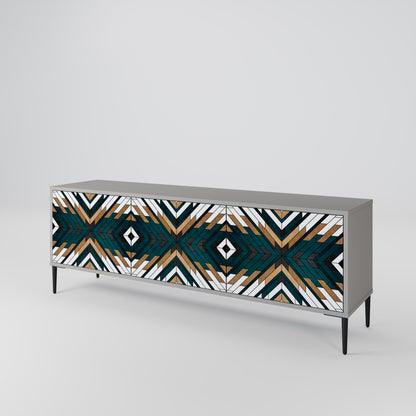ARTISTIC GEOMETRY Třídveřový TV stolek