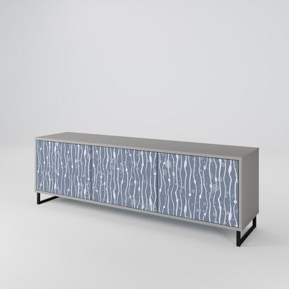 GRAPHITE RAIN Třídveřový TV stolek