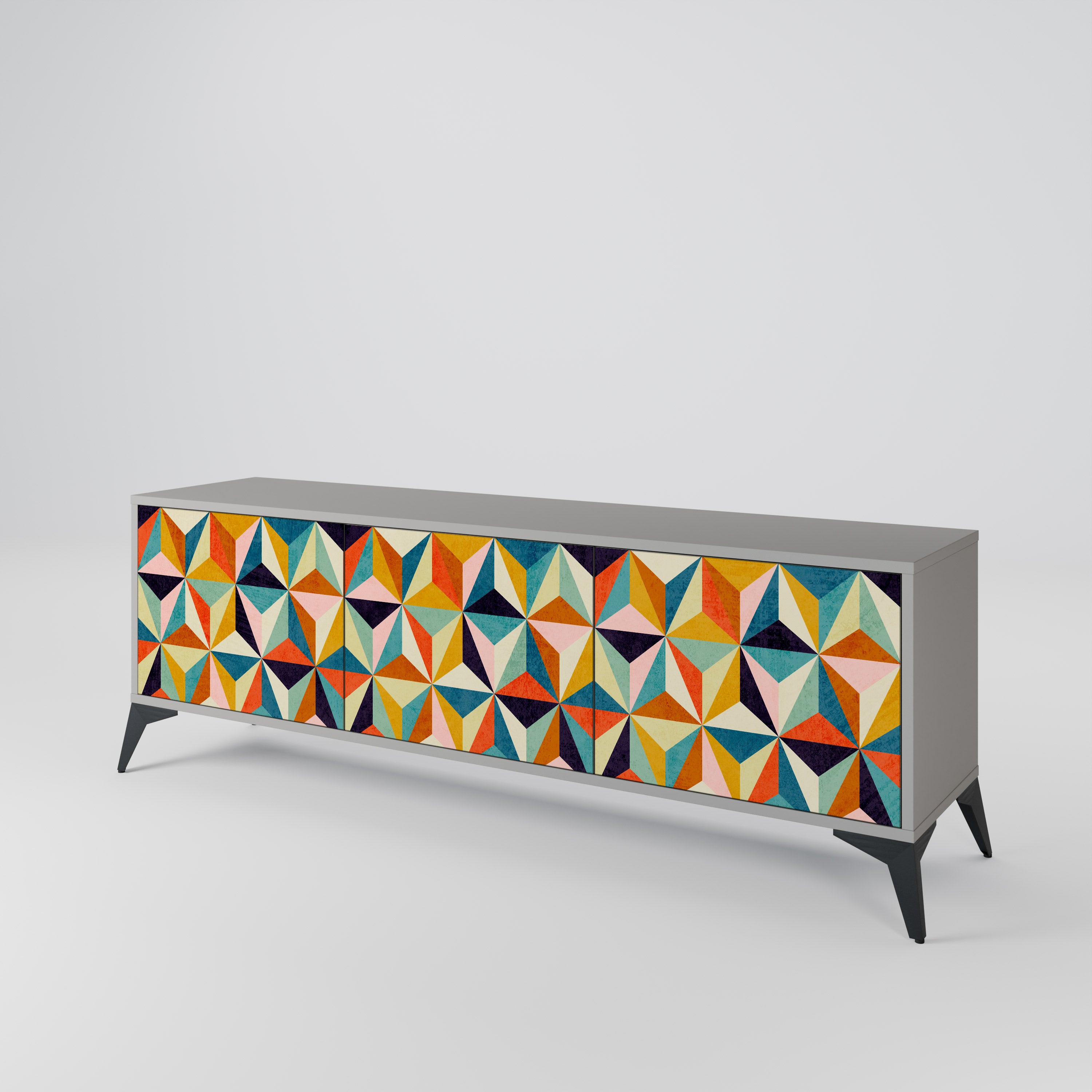 TESSELATE TREASURES Třídveřový TV stolek