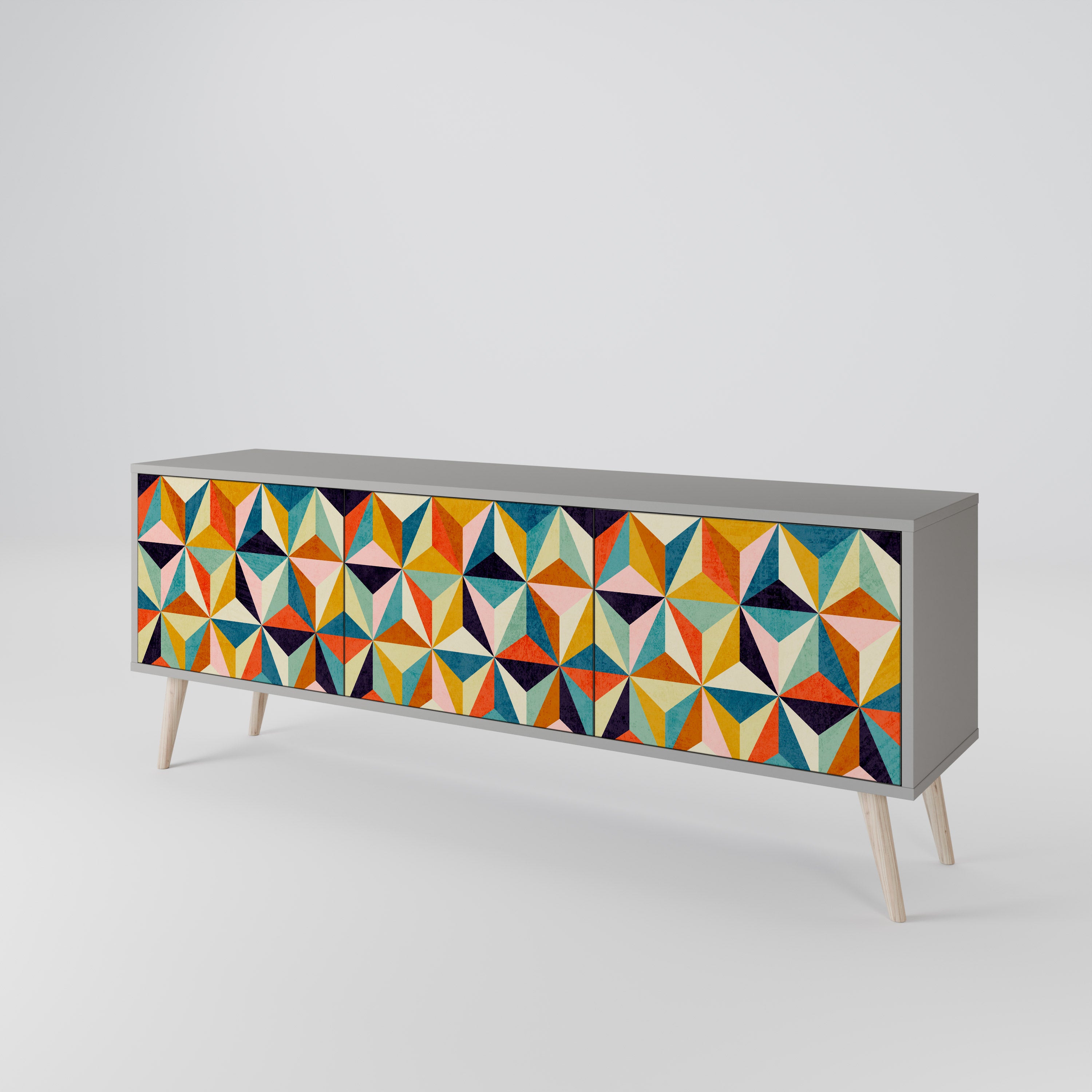 TESSELATE TREASURES Třídveřový TV stolek