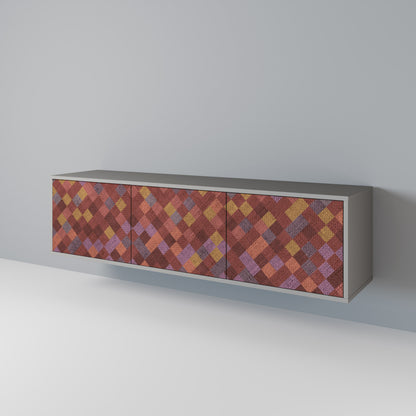 PAINTED SQUARES Třídveřový TV stolek