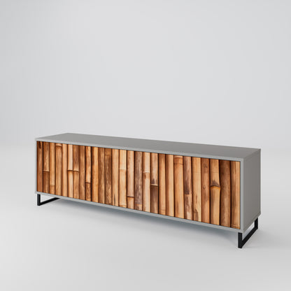 NATURAL WOOD Třídveřový TV stolek