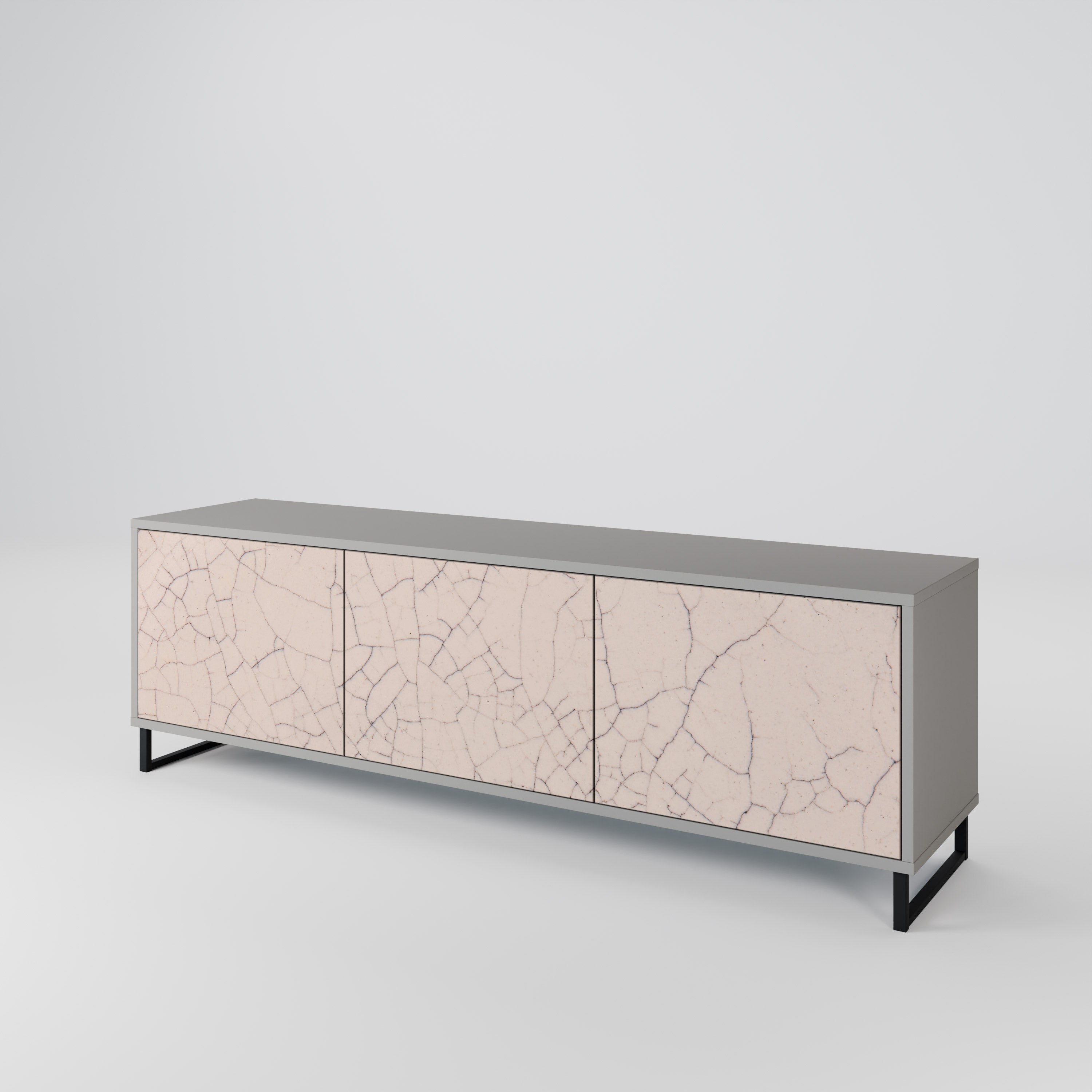CERAMIC TEXTURE Třídveřový TV stolek
