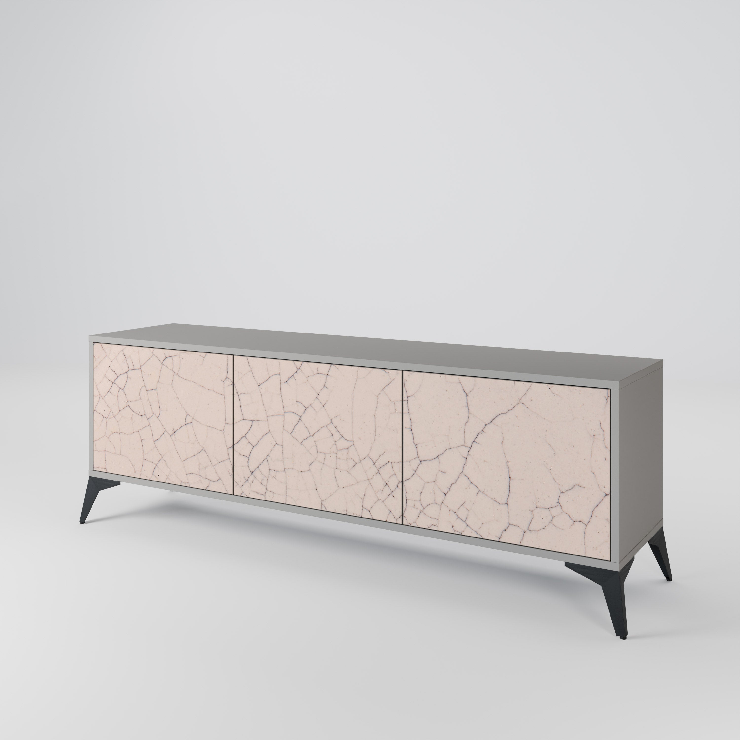 CERAMIC TEXTURE Třídveřový TV stolek