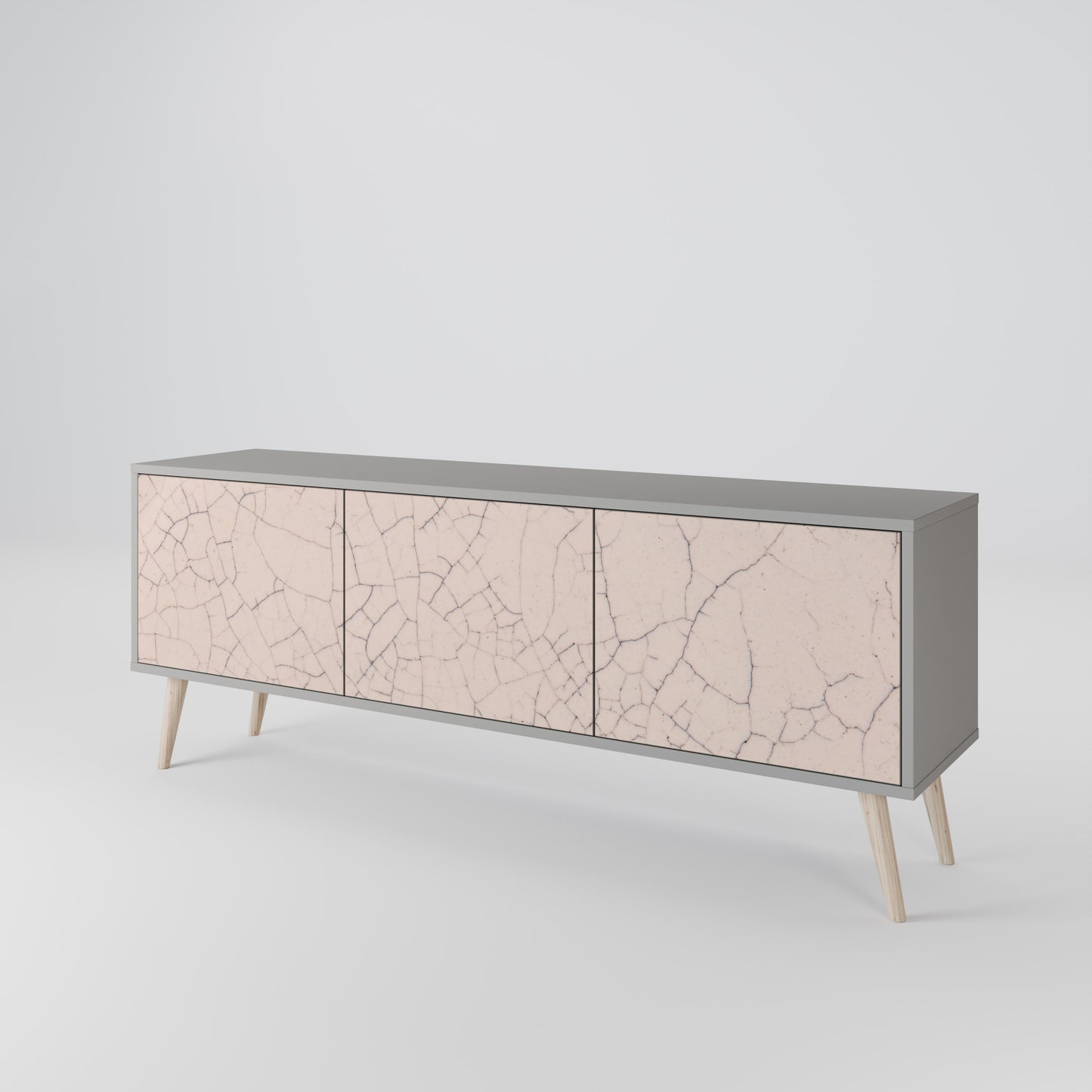 CERAMIC TEXTURE Třídveřový TV stolek