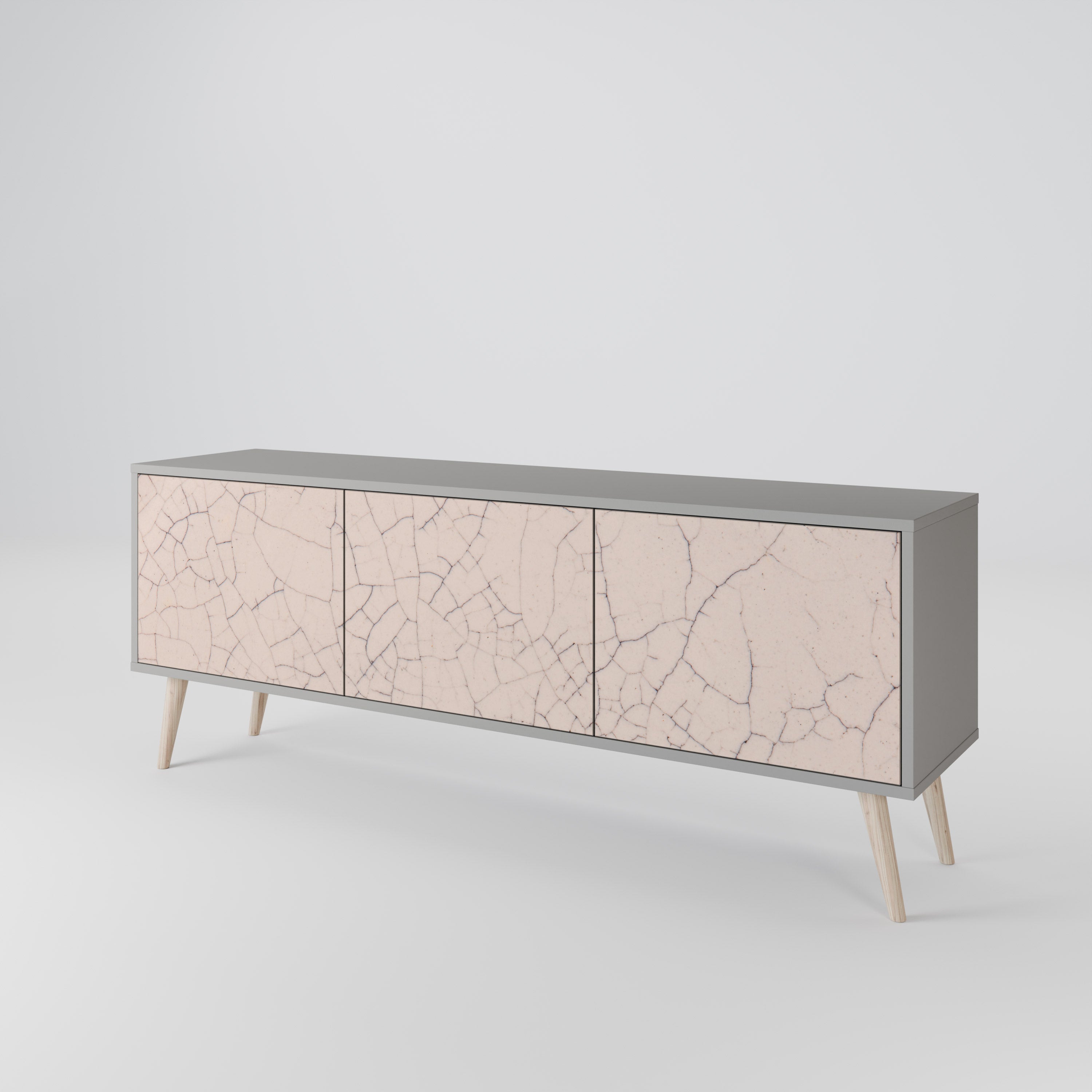 CERAMIC TEXTURE Třídveřový TV stolek