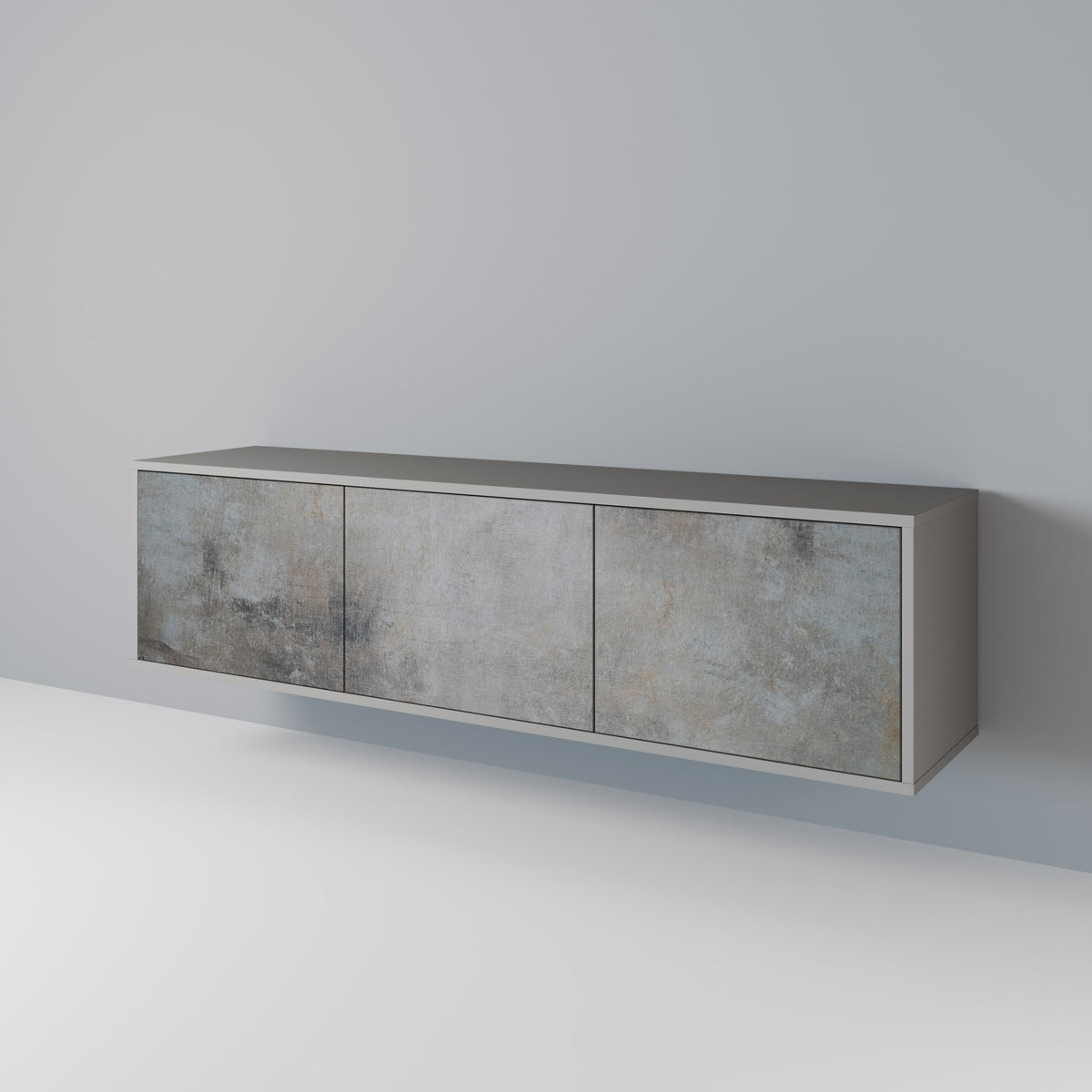 CONCRETE WALL Třídveřový TV stolek