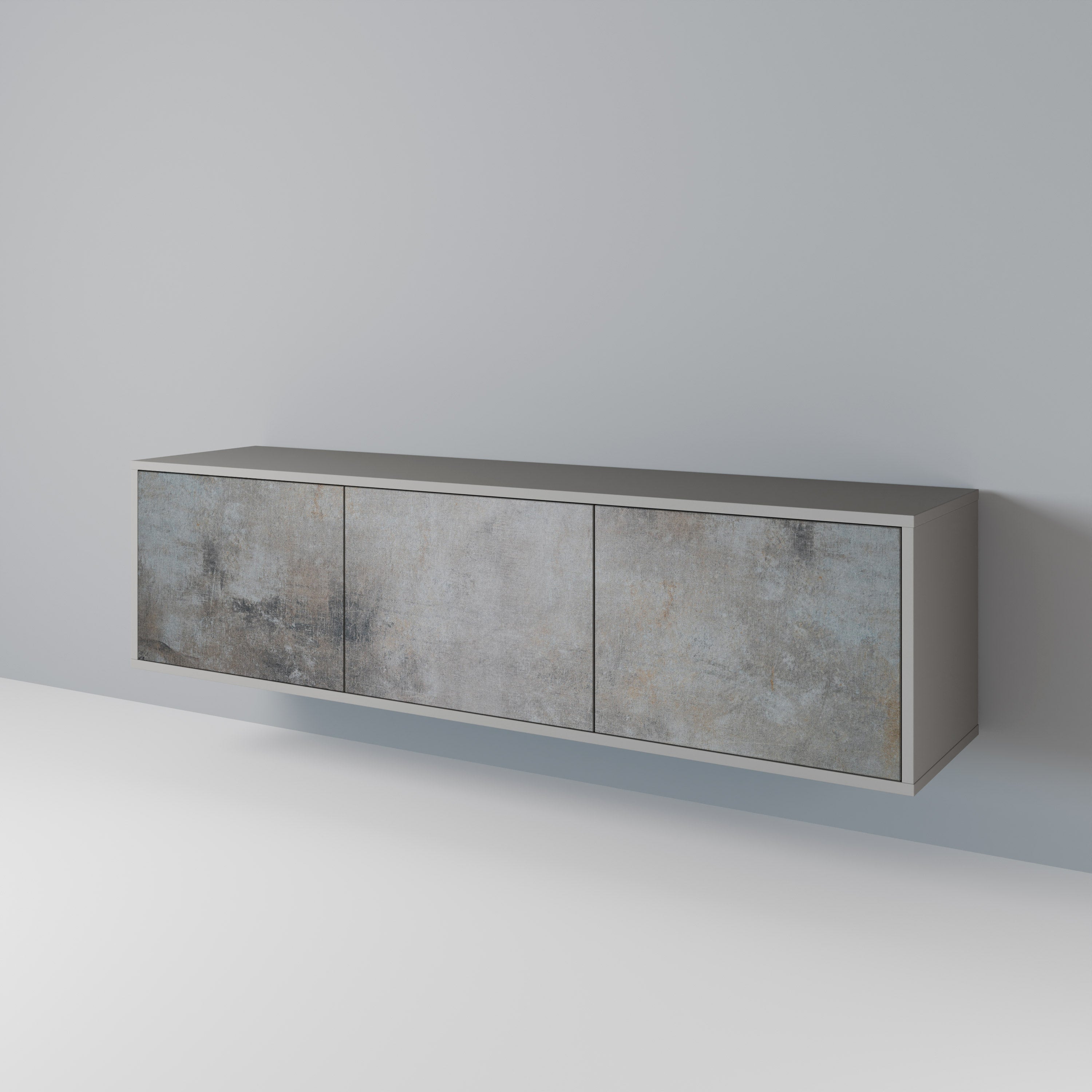 CONCRETE WALL Třídveřový TV stolek