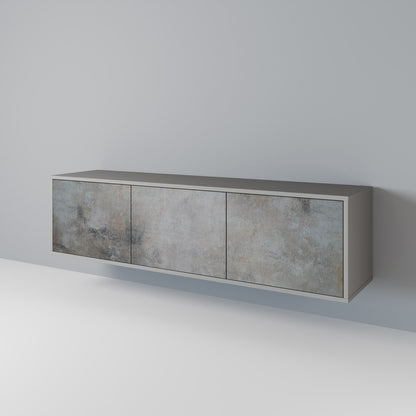 CONCRETE WALL Třídveřový TV stolek