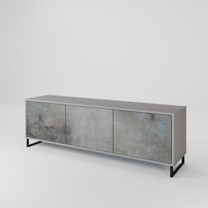 CONCRETE WALL Třídveřový TV stolek