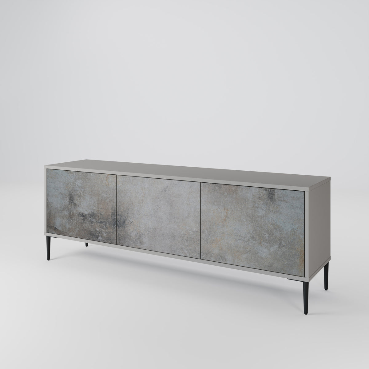 CONCRETE WALL Třídveřový TV stolek
