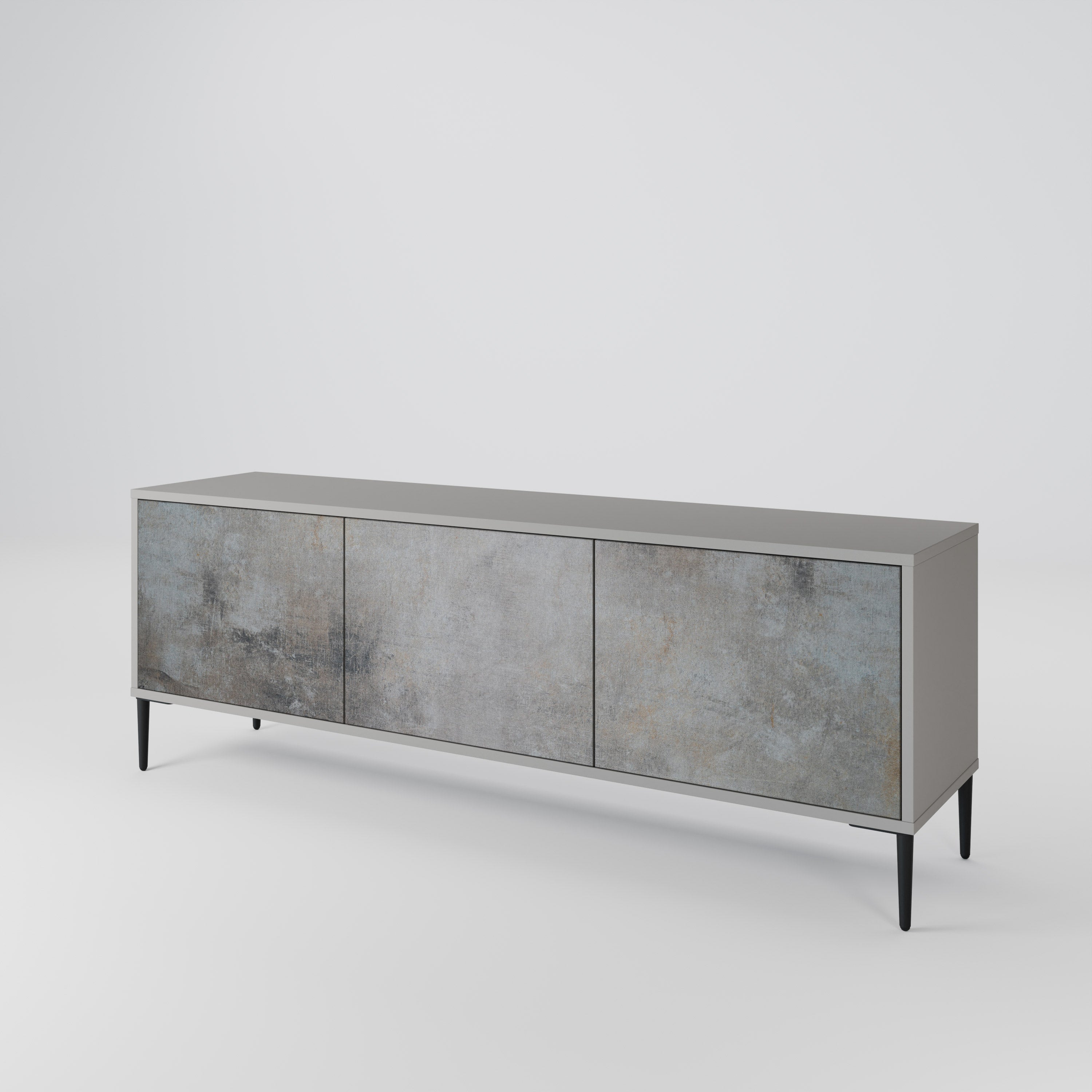 CONCRETE WALL Třídveřový TV stolek