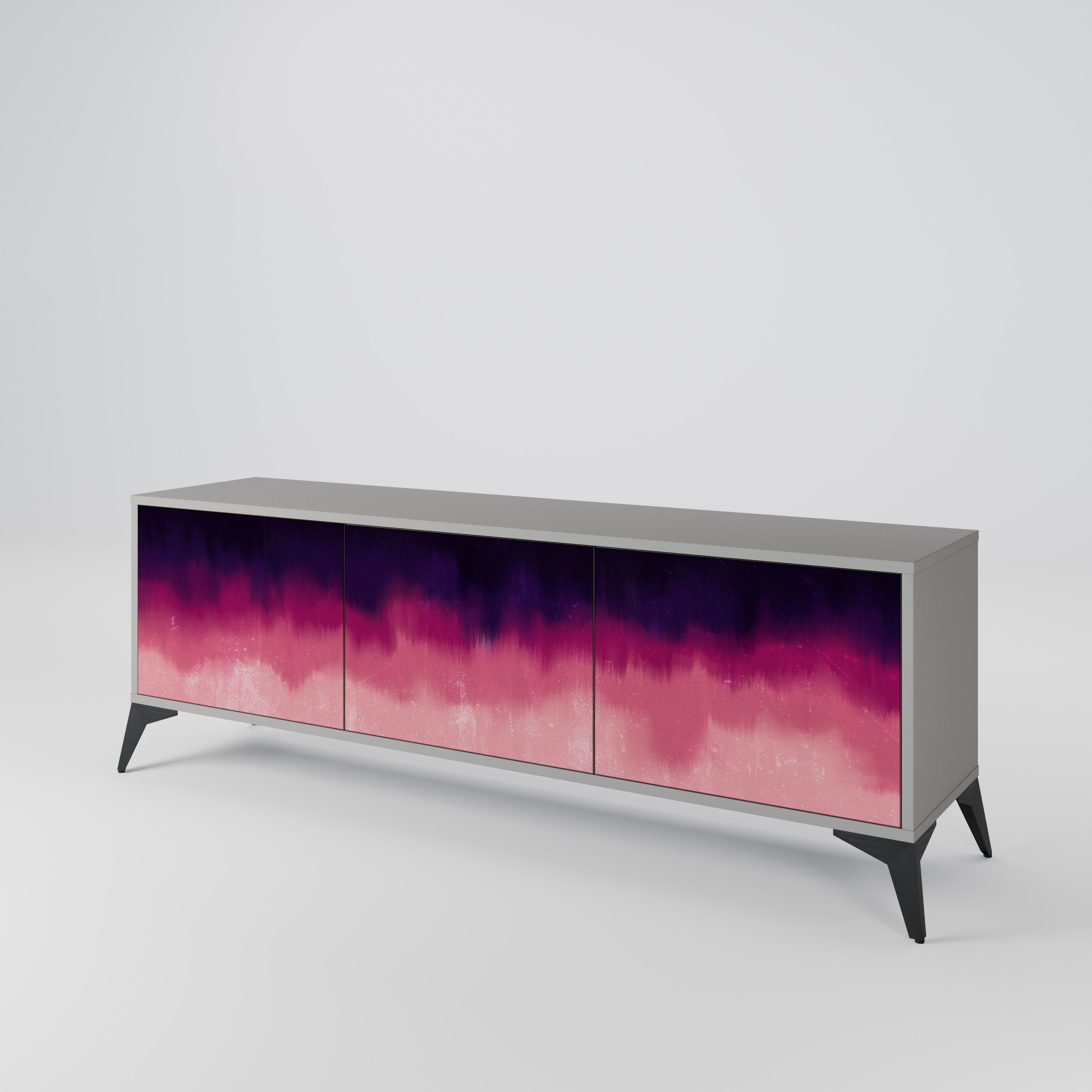 AURORA BOREALIS Třídveřový TV stolek