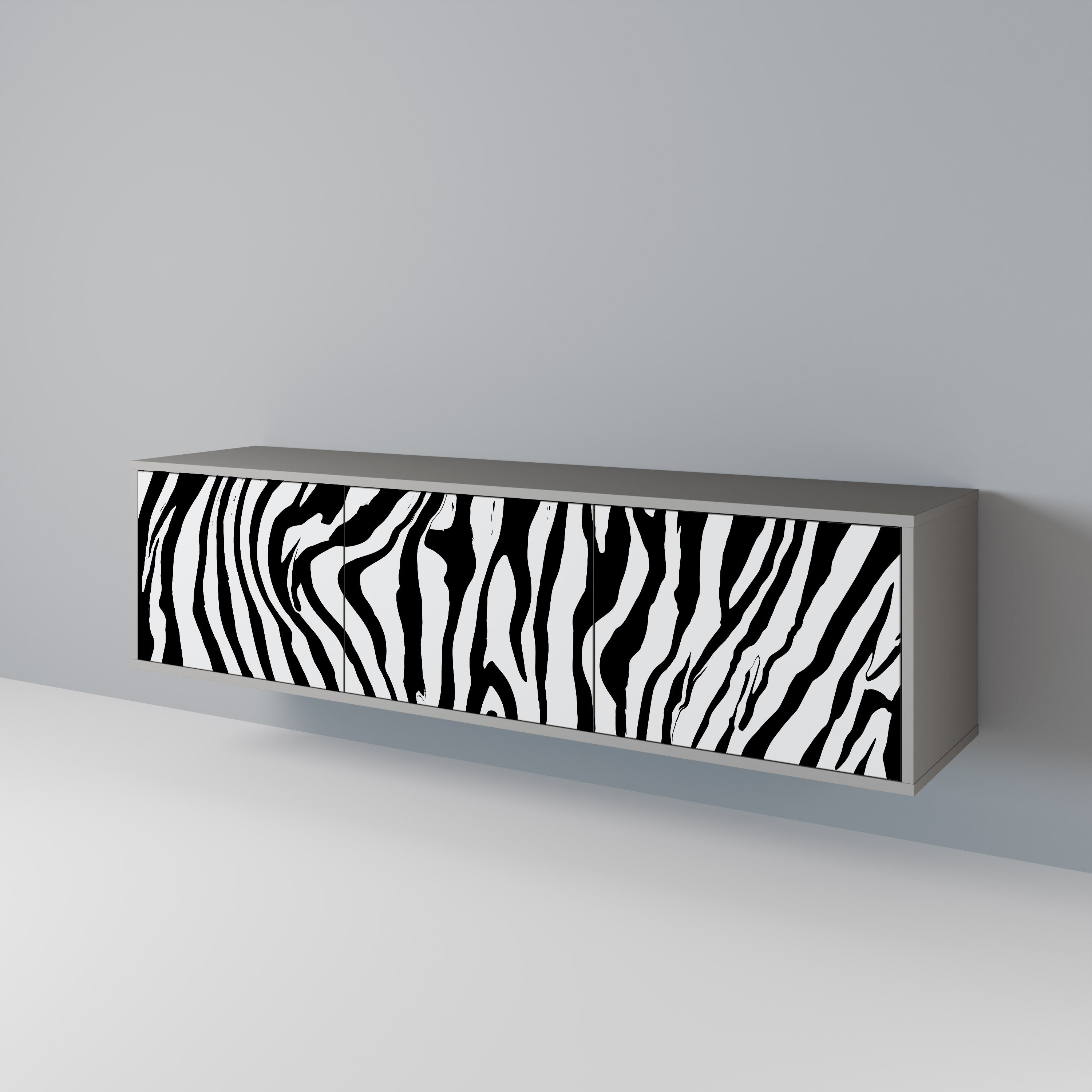 SPLENDID ZEBRA Třídveřový TV stolek