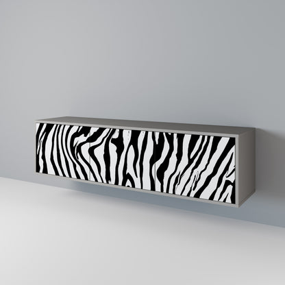SPLENDID ZEBRA Třídveřový TV stolek