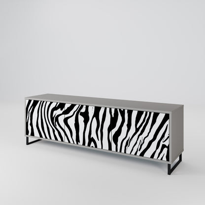 SPLENDID ZEBRA Třídveřový TV stolek