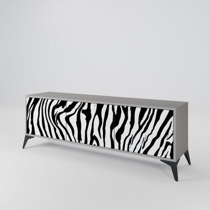 SPLENDID ZEBRA Třídveřový TV stolek