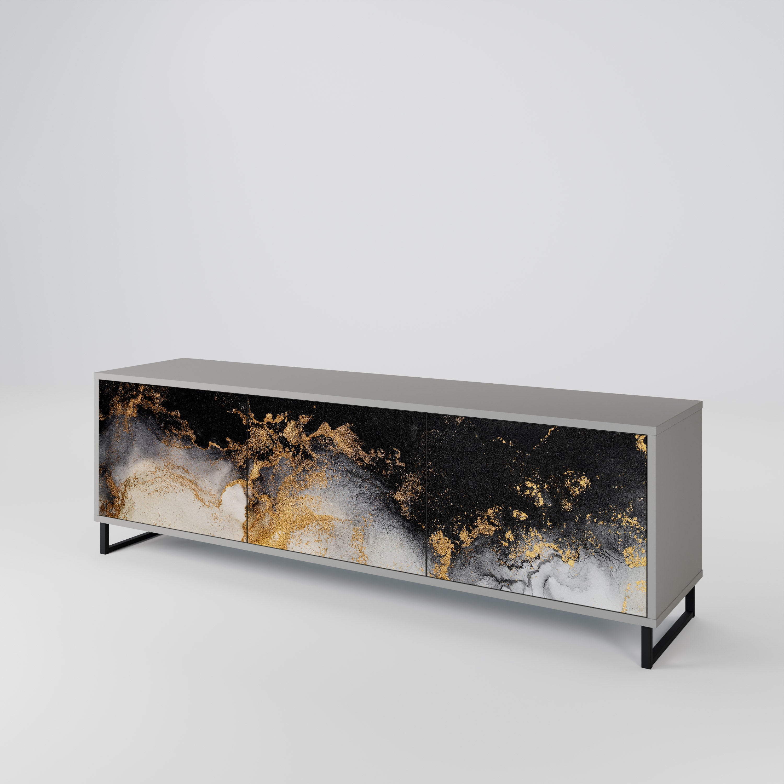 MARBLE OF TOMMORROW Třídveřový TV stolek