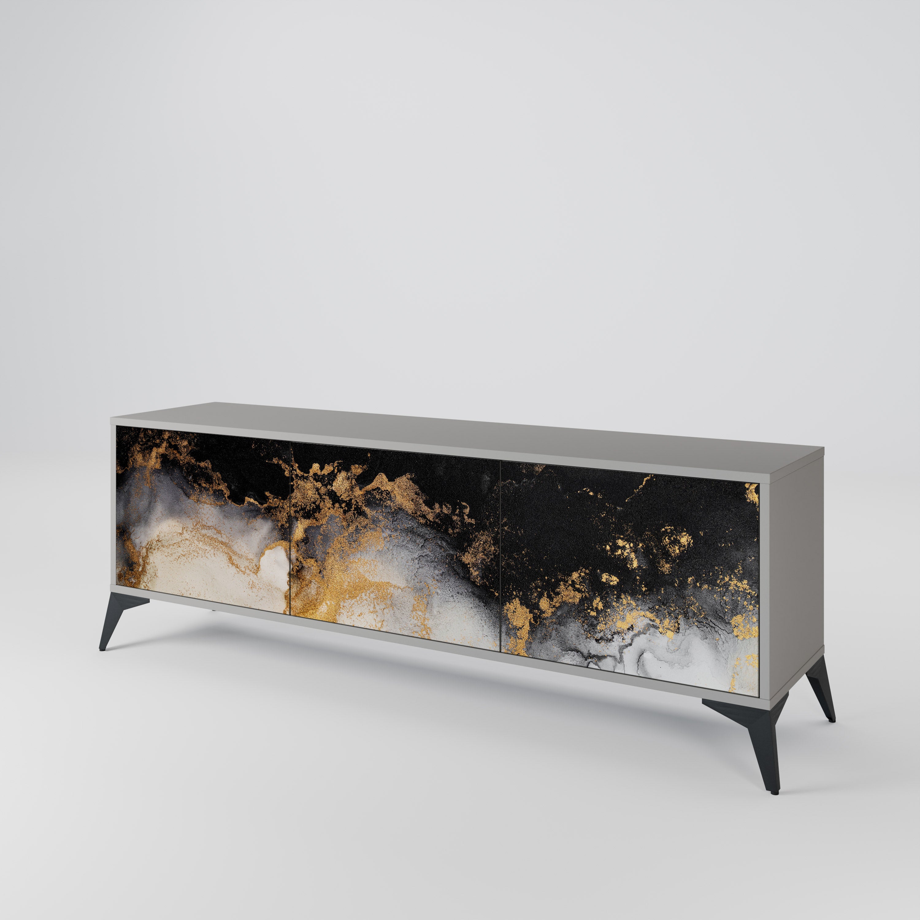 MARBLE OF TOMMORROW Třídveřový TV stolek