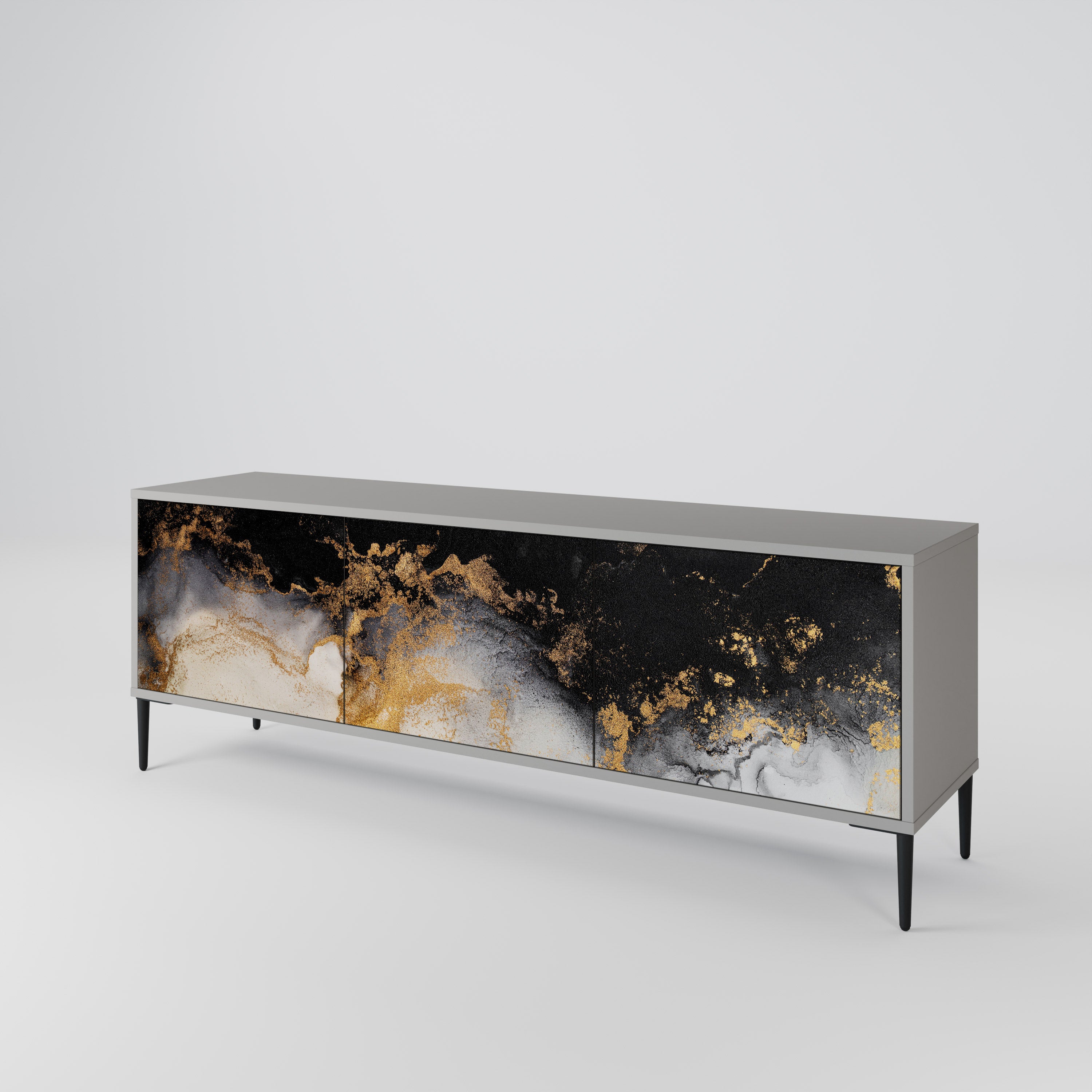 MARBLE OF TOMMORROW Třídveřový TV stolek