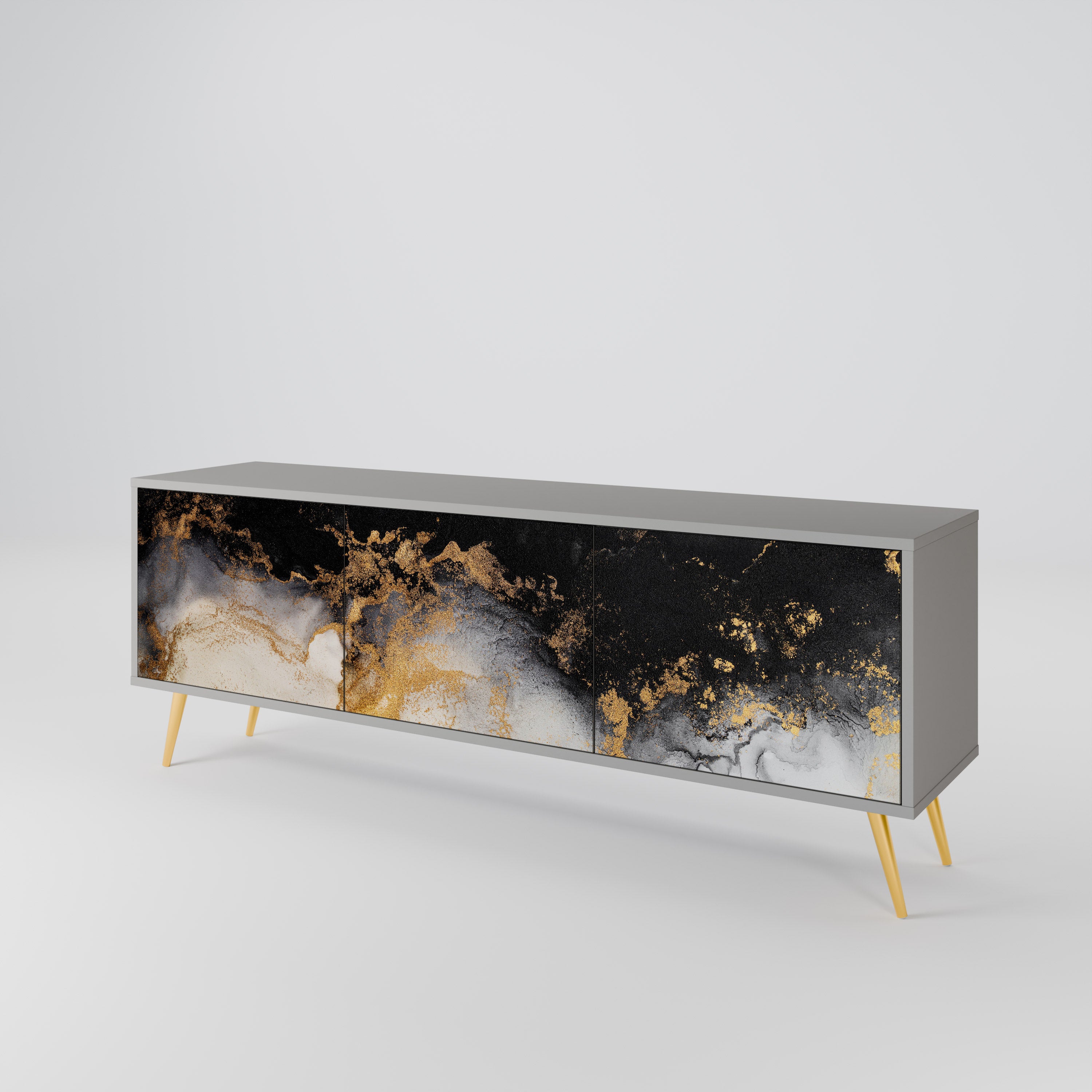 MARBLE OF TOMMORROW Třídveřový TV stolek