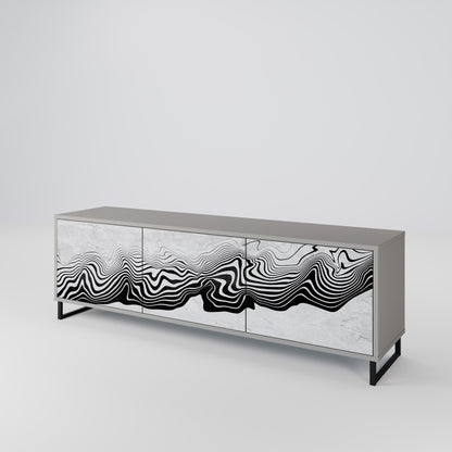 MONOCHROME MIRAGE Třídveřový TV stolek