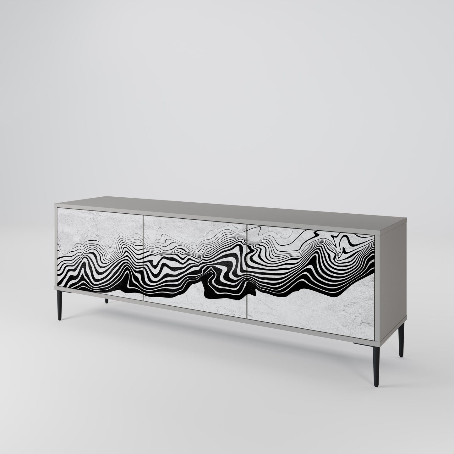 MONOCHROME MIRAGE Třídveřový TV stolek