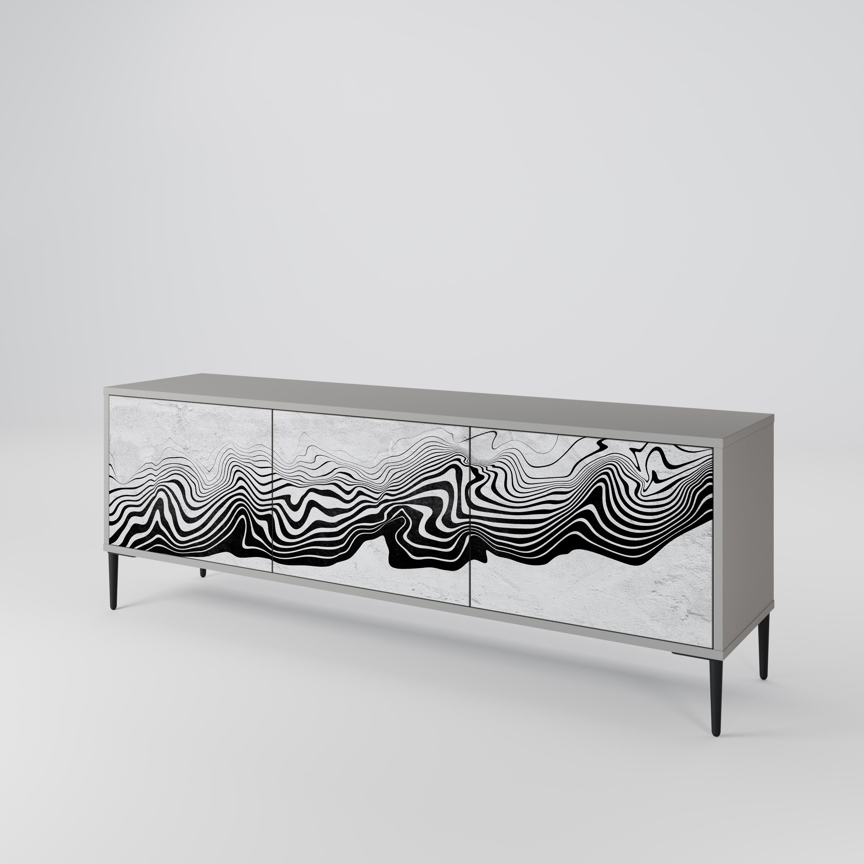 MONOCHROME MIRAGE Třídveřový TV stolek