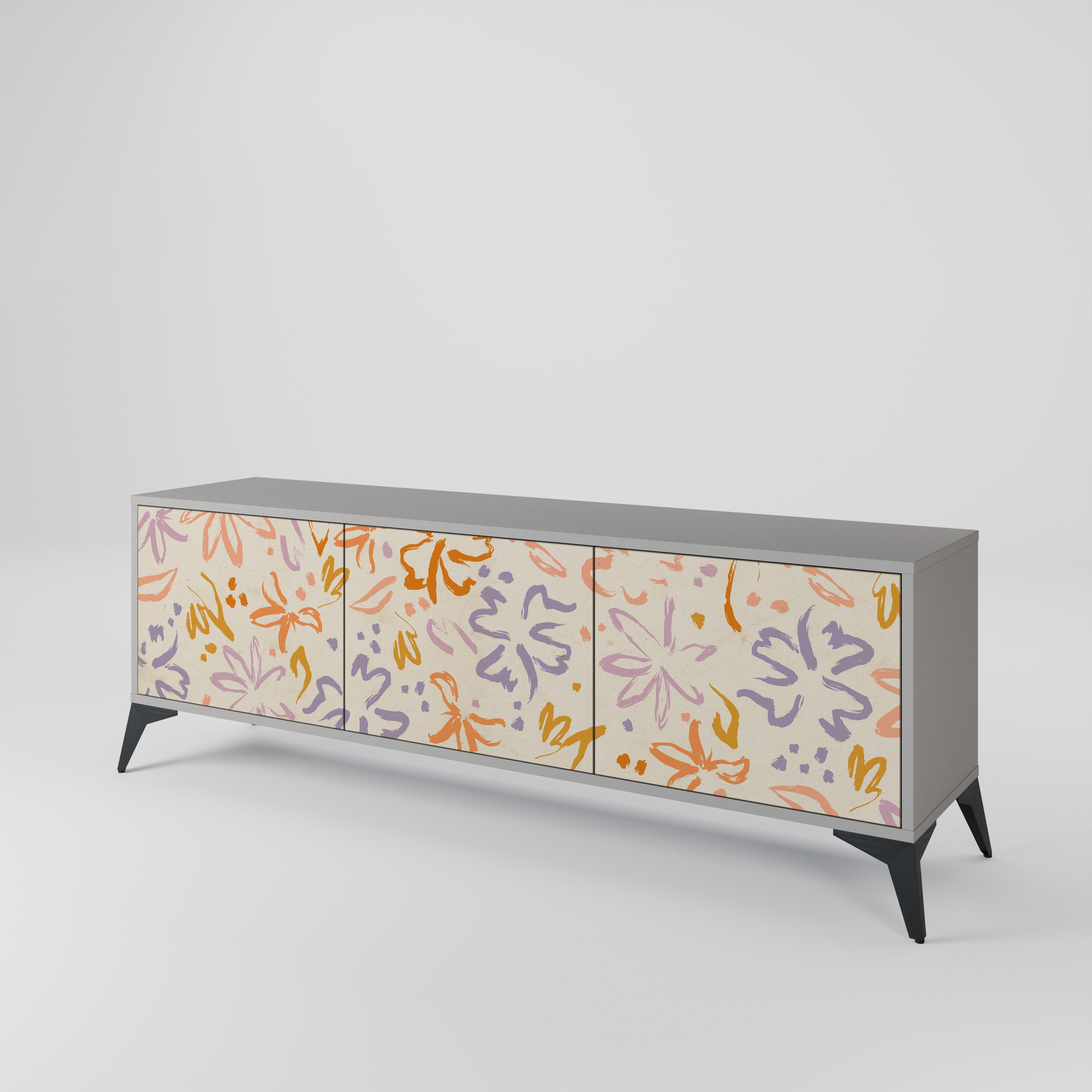 SPRING WHIMSY 3-Door TV Cabinet