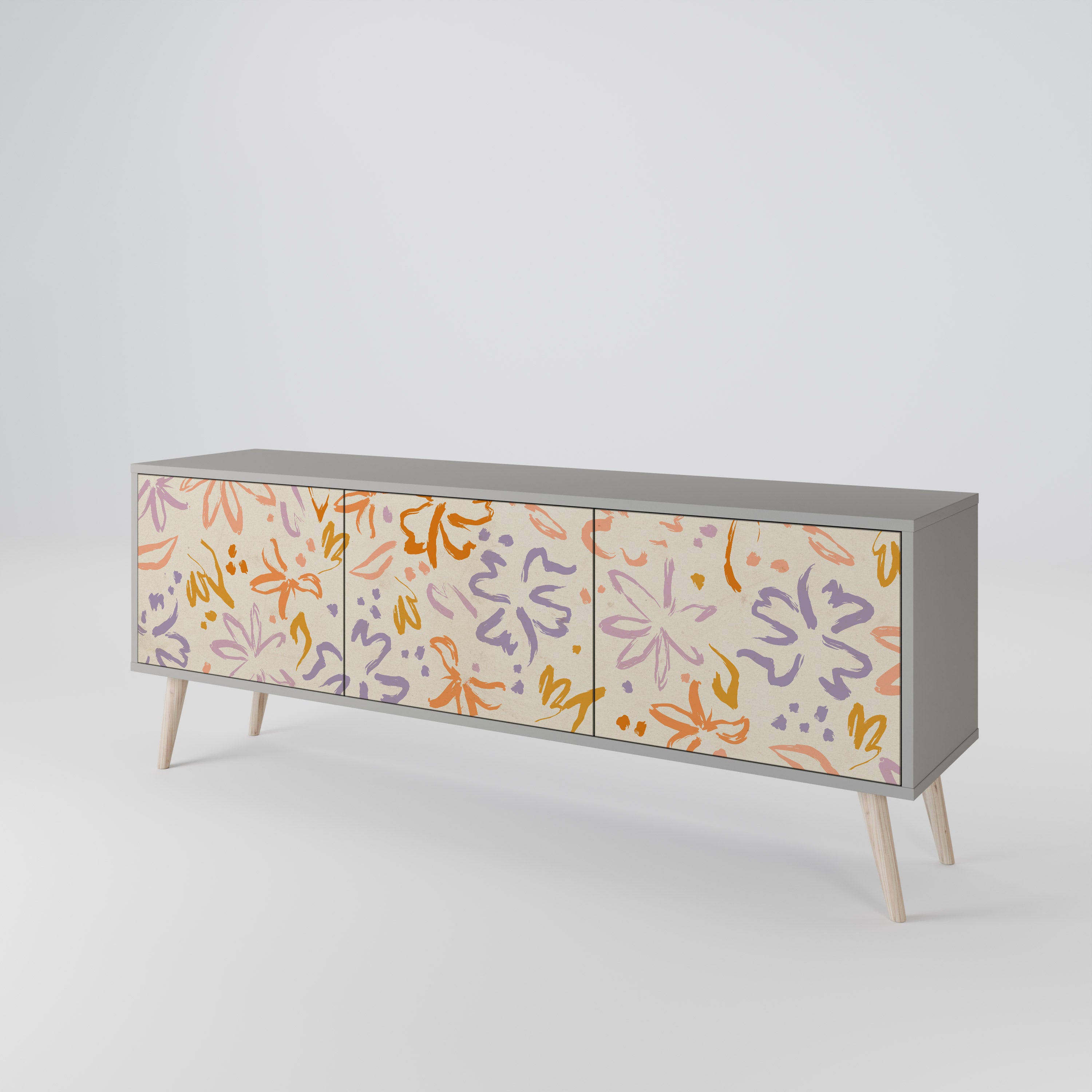 SPRING WHIMSY 3-Door TV Cabinet