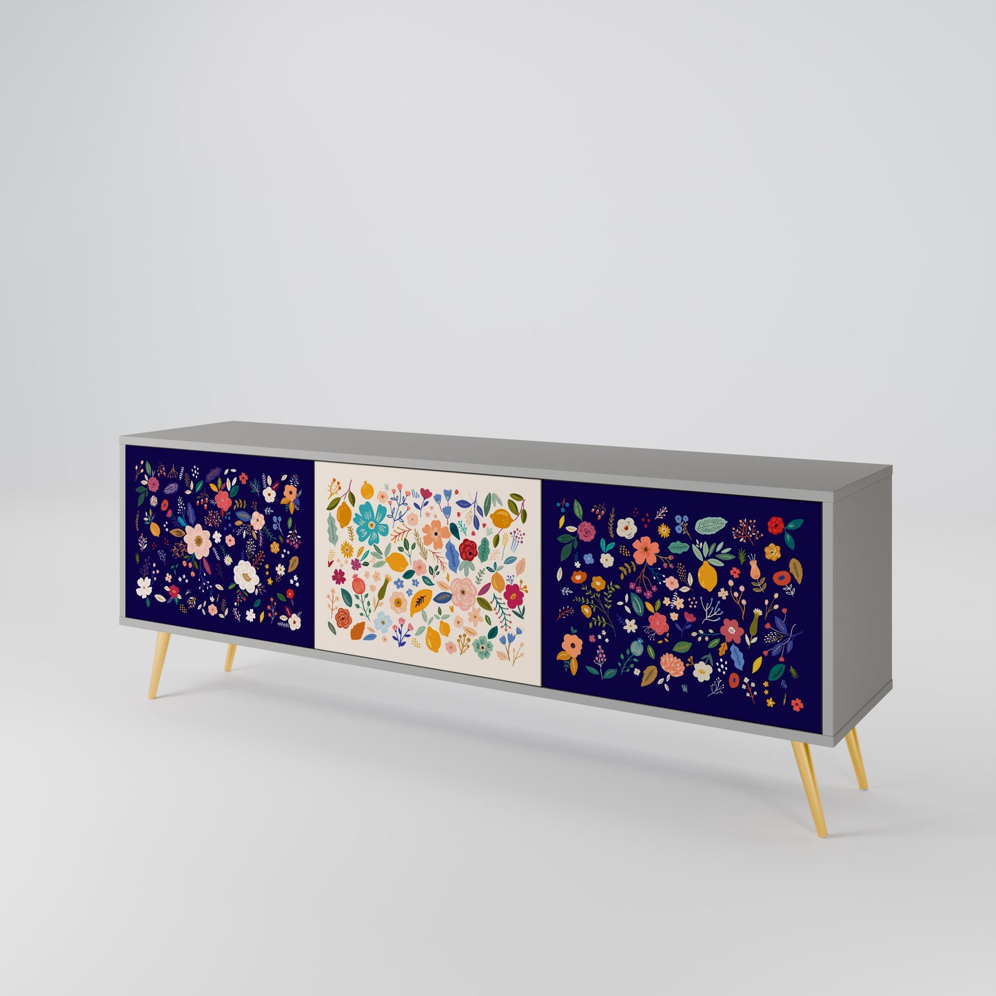 FLORAL COMBINATION Třídveřový TV stolek