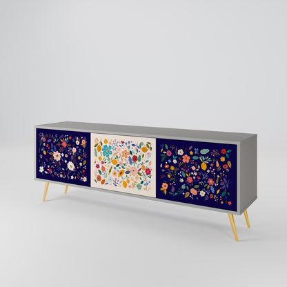 FLORAL COMBINATION Třídveřový TV stolek