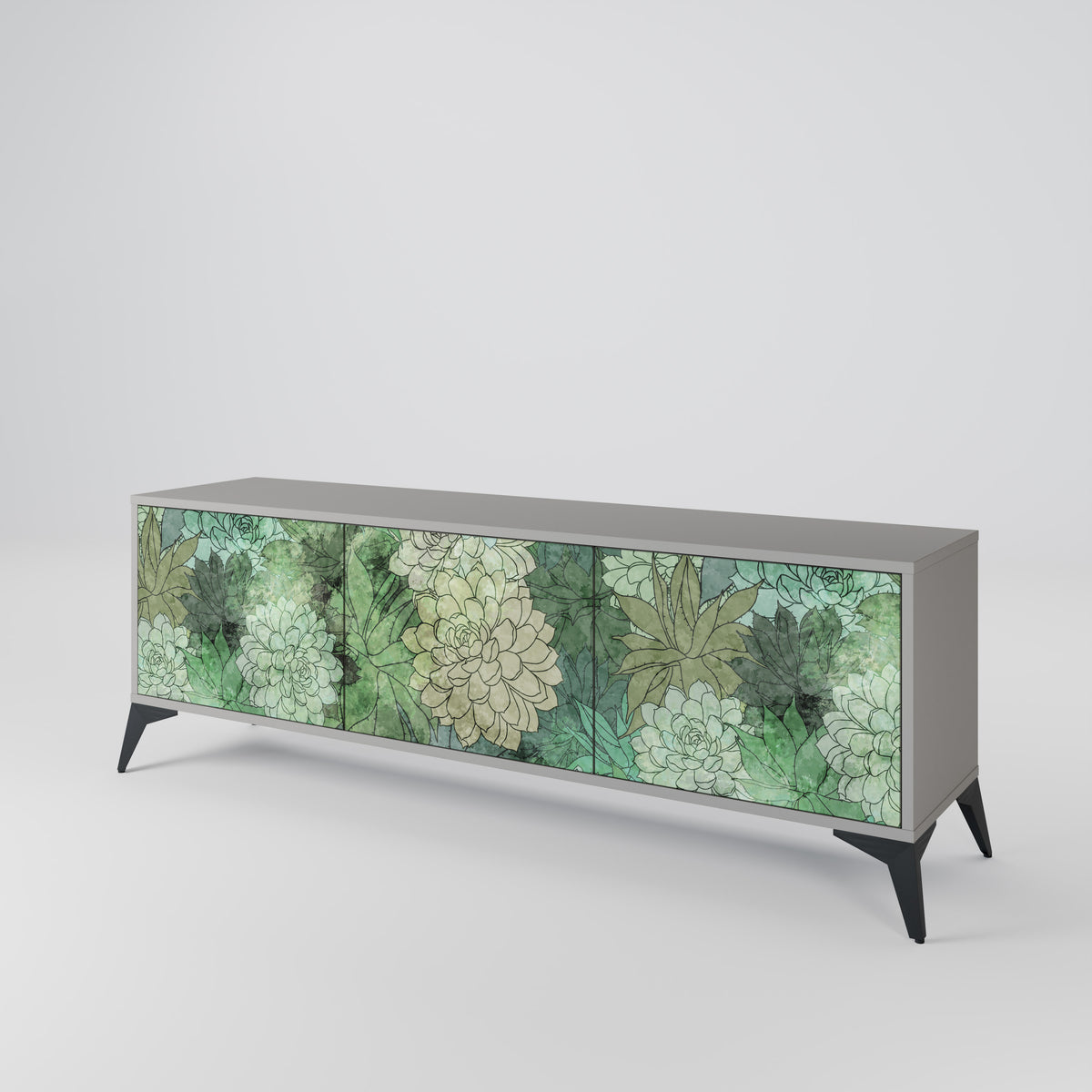 SUCCULENT CLUSTER Třídveřový TV stolek
