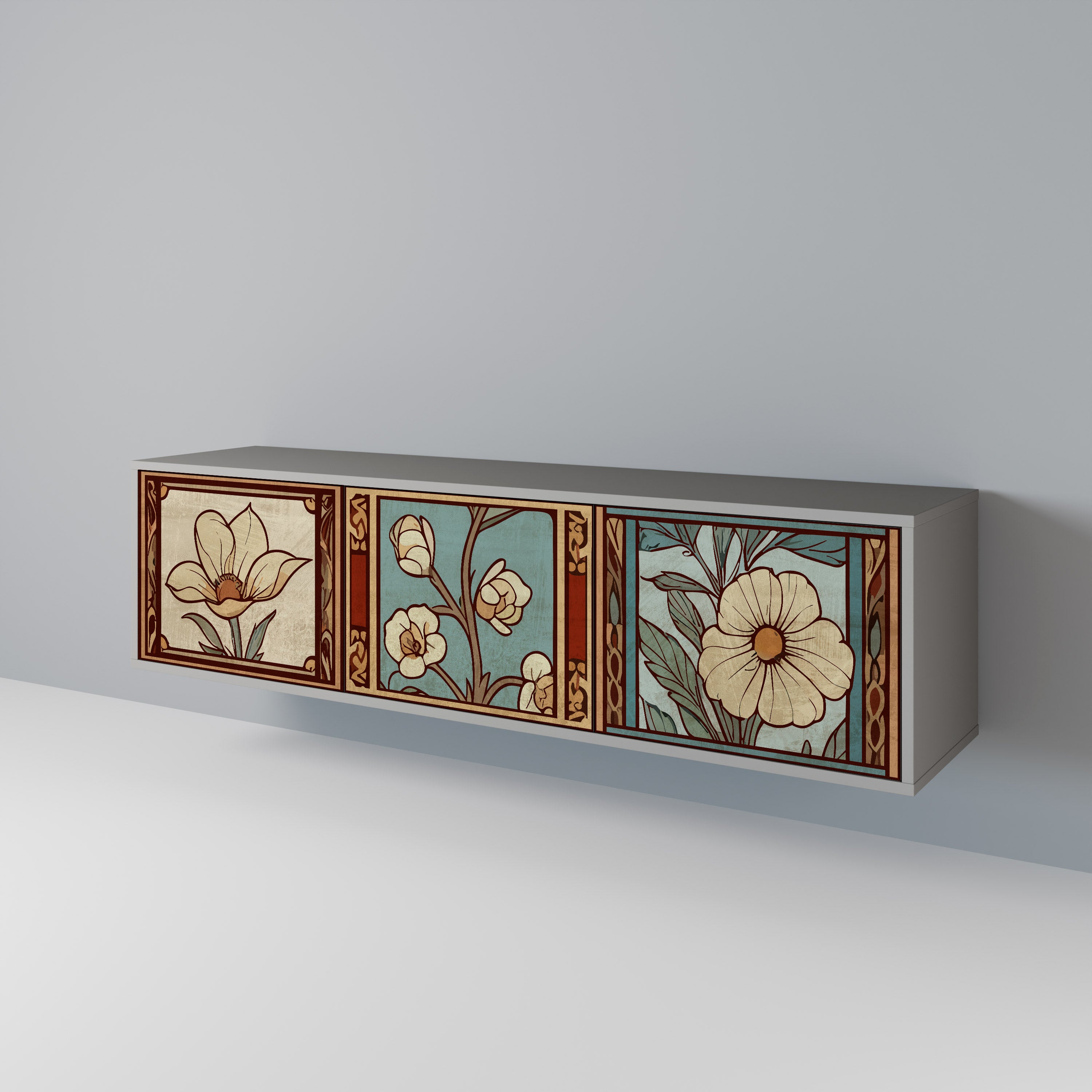 TIMELESS FLORA 3-Door TV Cabinet