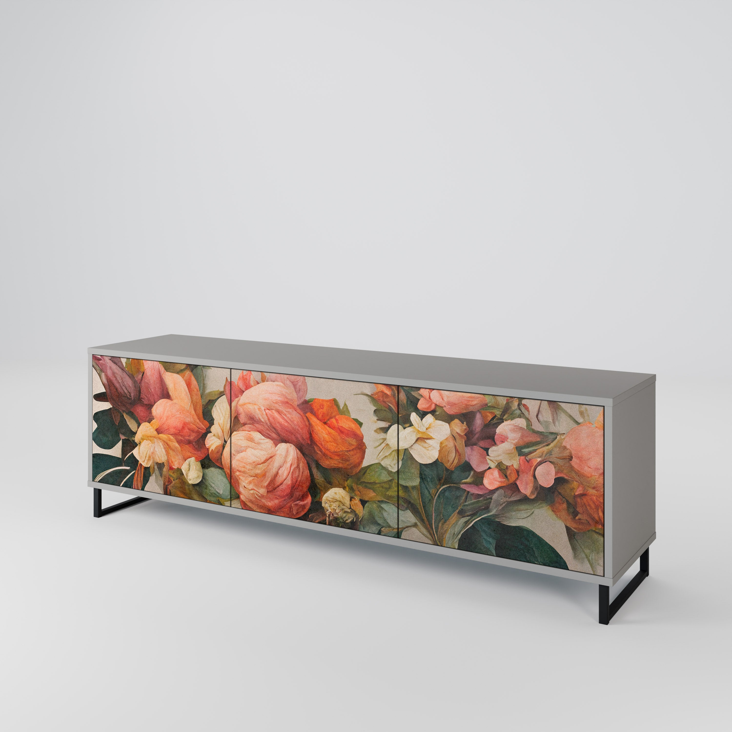 STYLISH BEAUTY 3-Door TV Cabinet