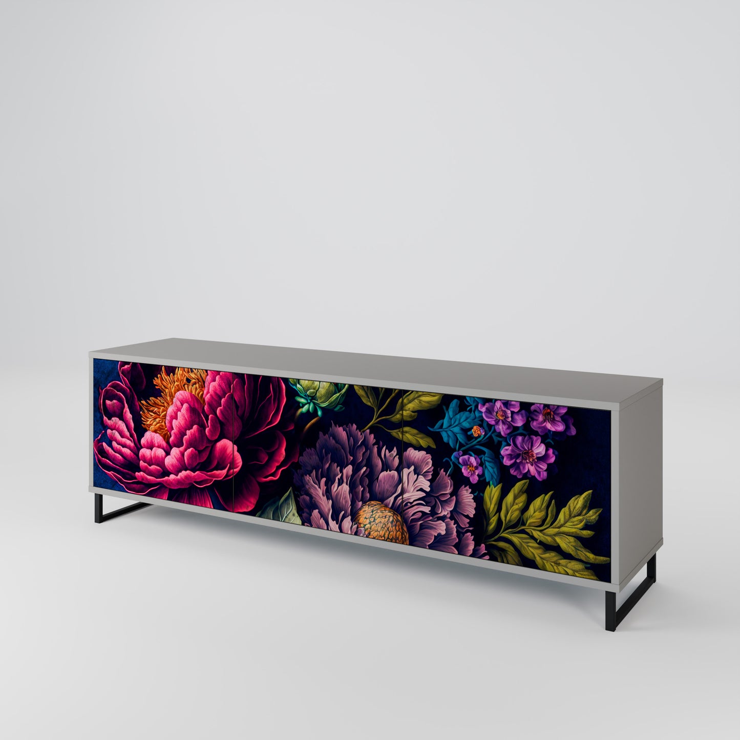 BLOOMING ELEGANCE Třídveřový TV stolek
