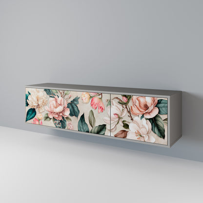 FLORAL GRACE Třídveřový TV stolek