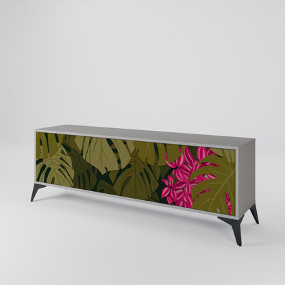 TROPICAL BEAUTY Třídveřový TV stolek