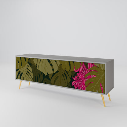 TROPICAL BEAUTY Třídveřový TV stolek