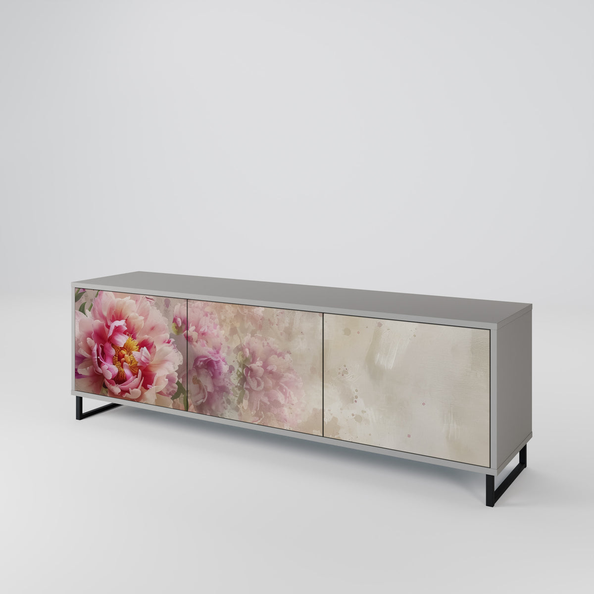 PEONY WHISPER Třídveřový TV stolek